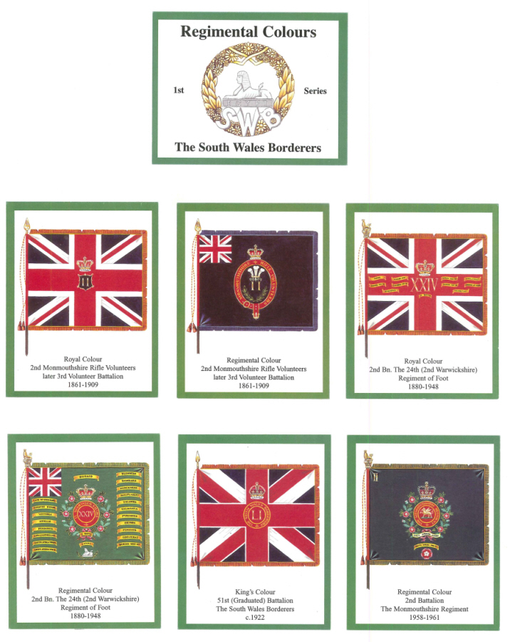 The South Wales Borderers - 'Regimental Colours' Trade Card Set by David Hunter